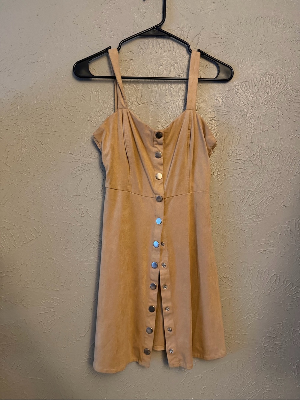 Forever 21 Tan Button-Front Mini Dress
